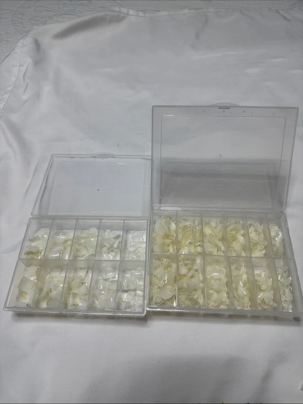 Set of 2 Nail Tip 500 pieces each Box False Nail Tips Kit - Natural Ivory